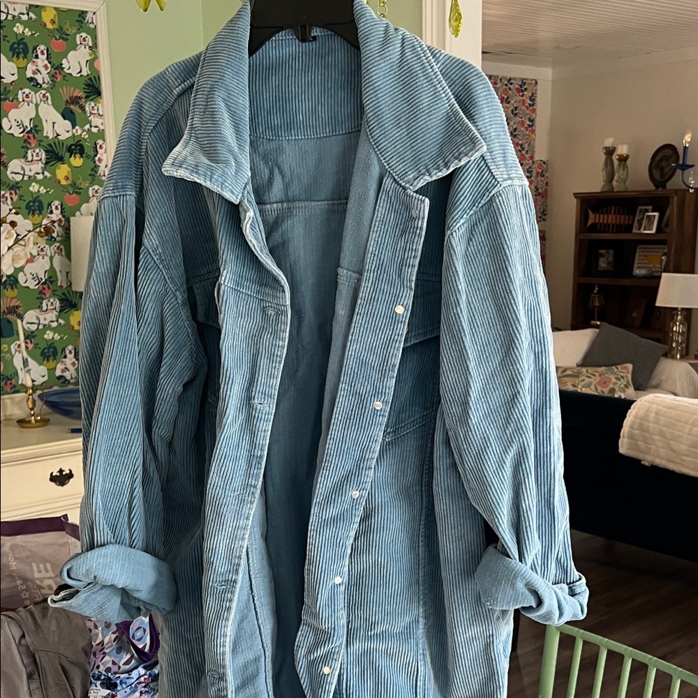 Women's Blue Corduroy Jacket